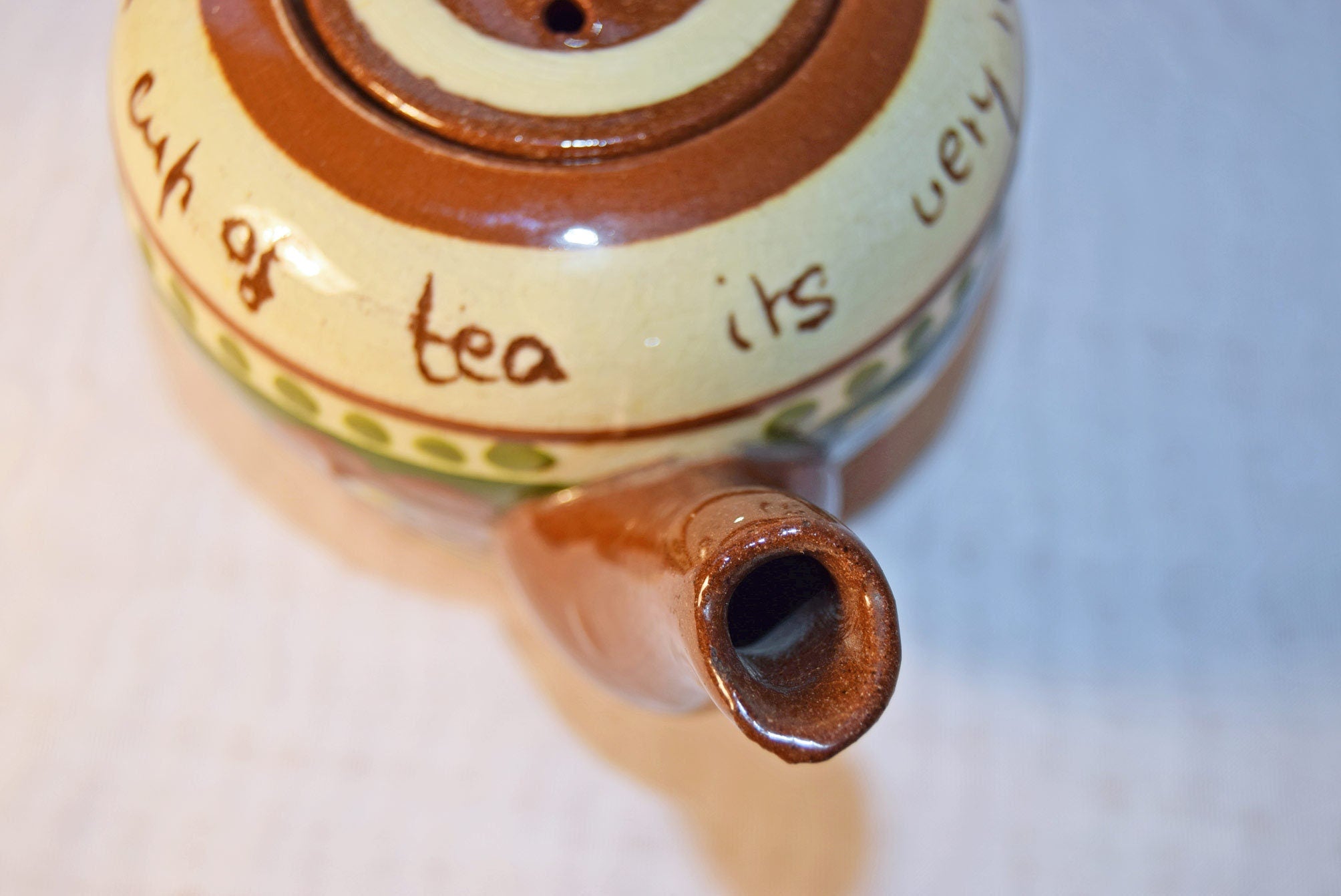 RARE FIND Devon Torquay Motto Ware small Teapot