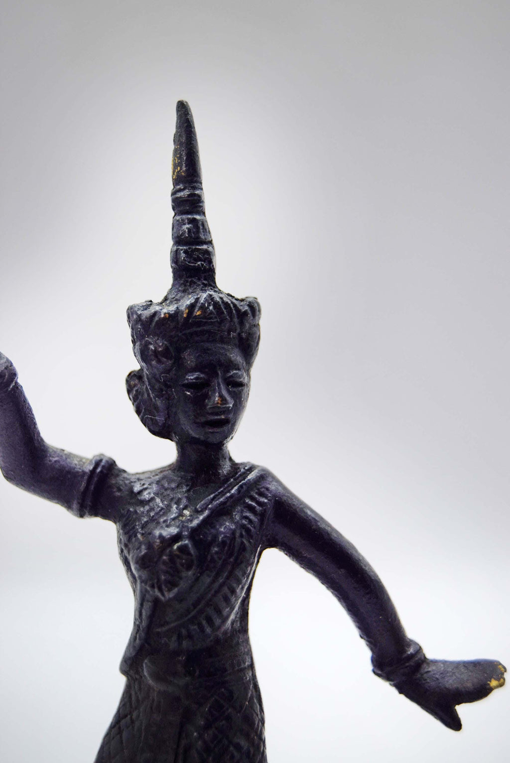 Vintage Bronze Khon Thai Siamese Temple Dancer c1950s
