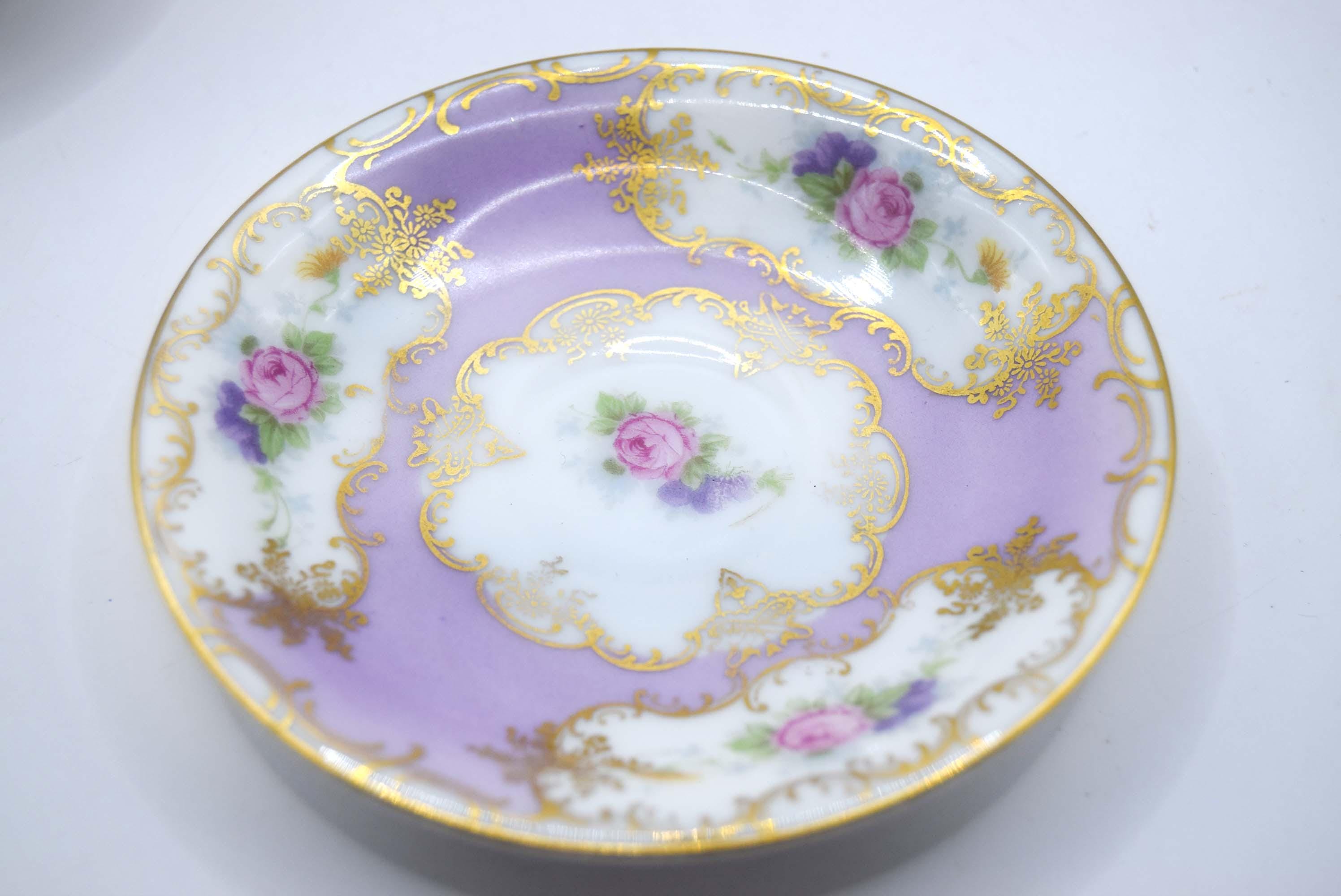 Rare Antique Rosenthal Elfenbein Kronach Miniature Demitasse Cup & Saucer, c.1891