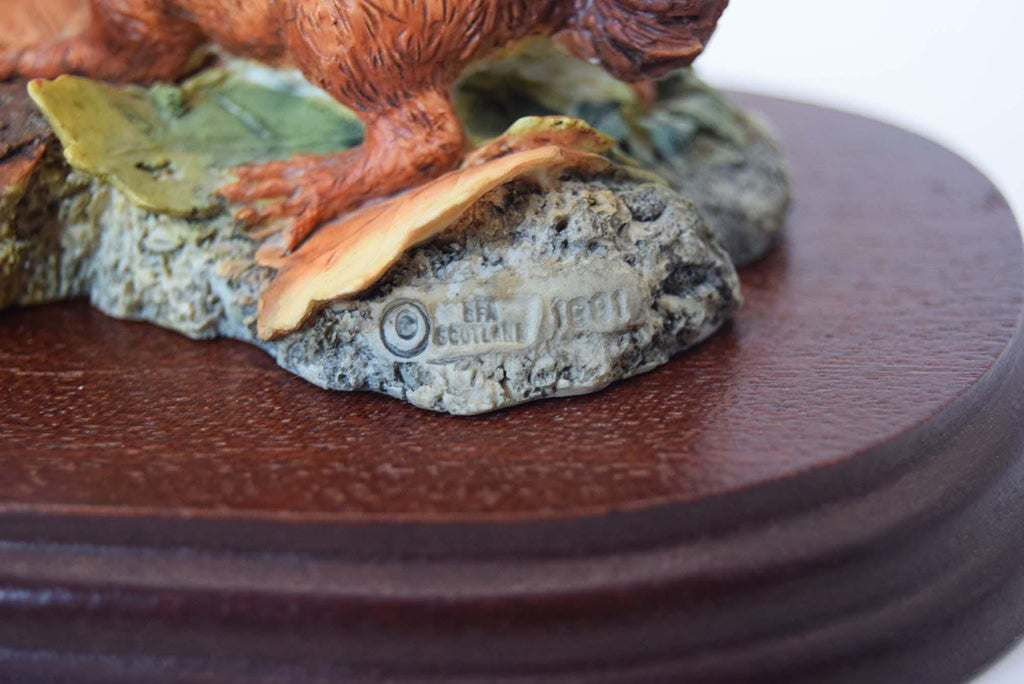 Border Fine Arts Figurine Baby Squirrel and Baby Blue Tit | 1991 | Mint Condition |