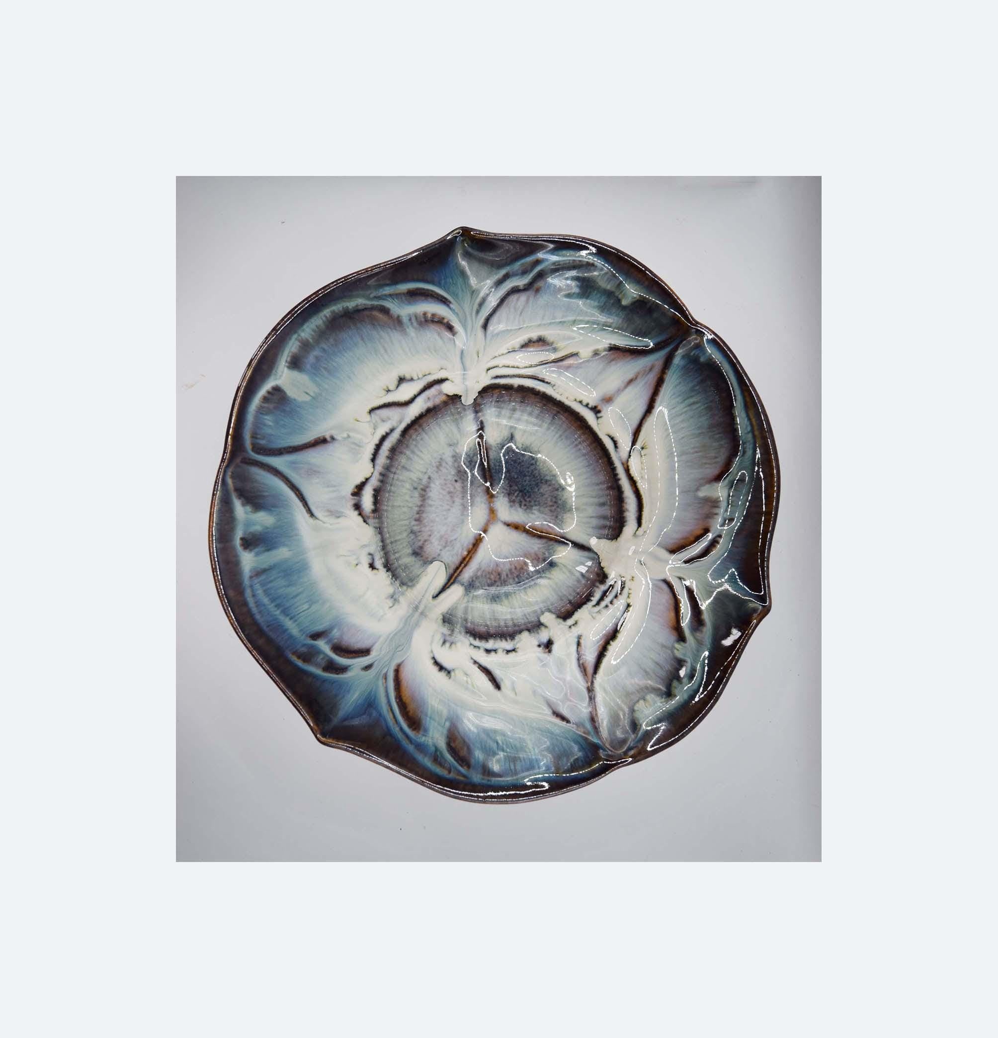 This is a stunning example of Bill Campbell Studio Pottery, a highly collectible name in American ceramics.