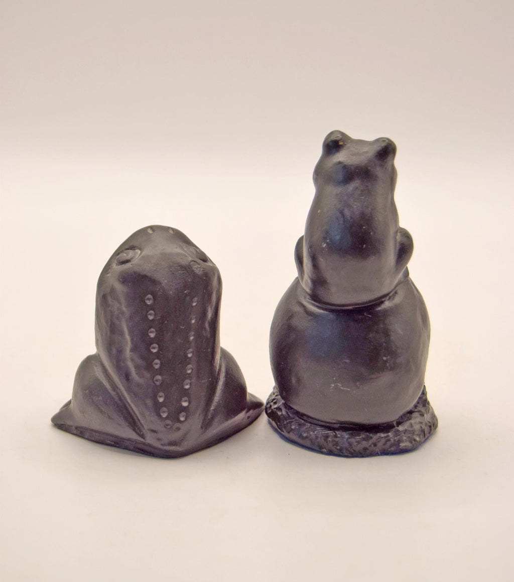 Slate Frog Figurines - Celtic Castings - Collectible Set of 2