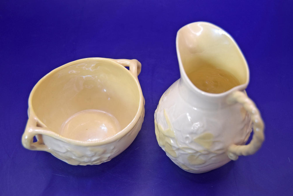 Belleek Ireland Porcelain Set of 3 Cream jugs and Sugar Bowls - c1940s
