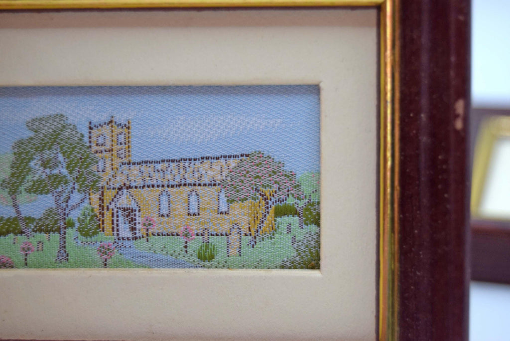 RARE Vintage Miniatures Stevengraph Framed Silk Woven Embroidered
