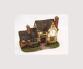 W. Widdop Country Cottage Clock: Vintage Ceramic Mantel Timepiece