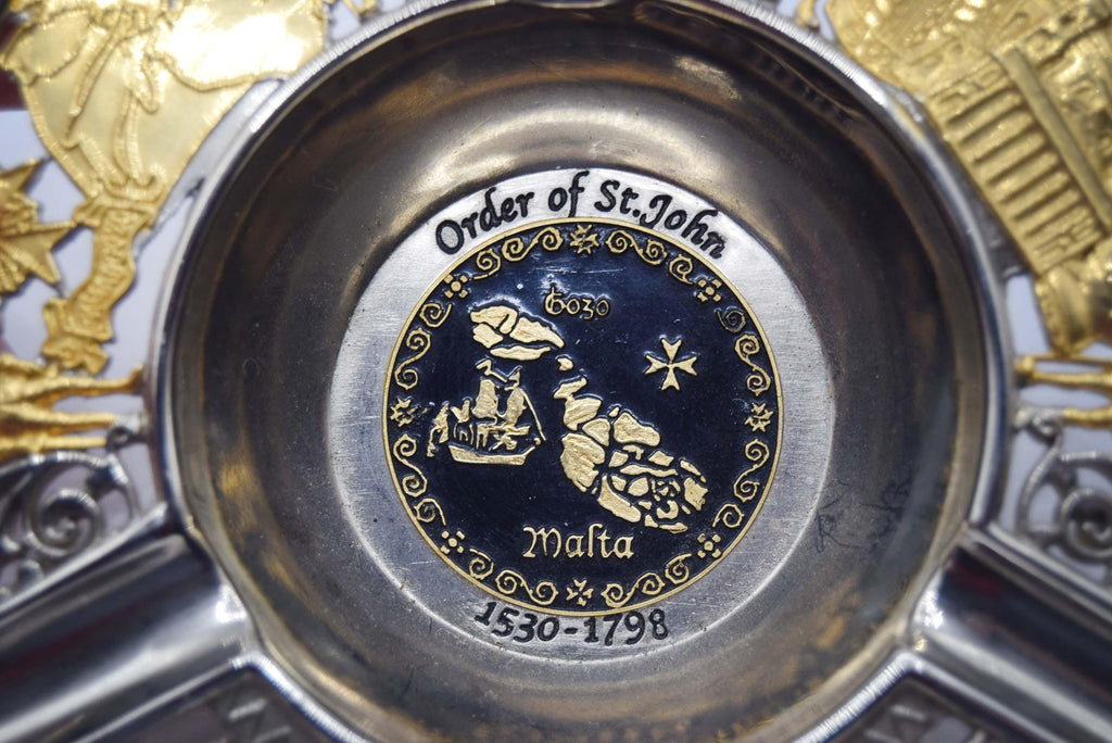 Vintage Order of Malta Souvenir Ashtray â€“ Knights of St. John History (1530-1798)