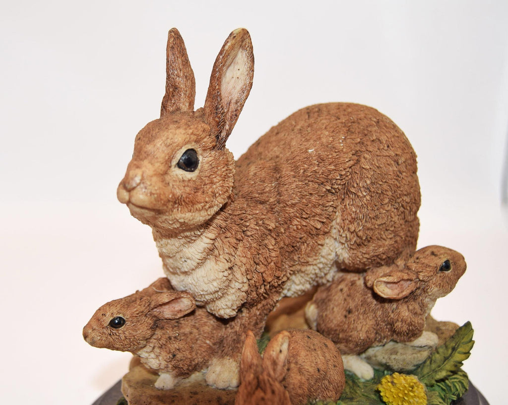 Royal Doulton - Hand Made Sculpture - A Family Of Rabbits Vintage 1993