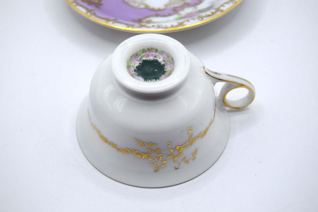 Rare Antique Rosenthal Elfenbein Kronach Miniature Demitasse Cup & Saucer, c.1891