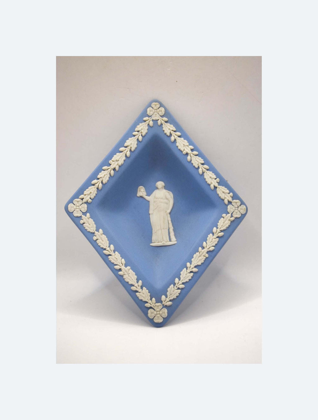 Wedgwood Blue White Jasperware trinket or pin dish | English pottery | 1970s