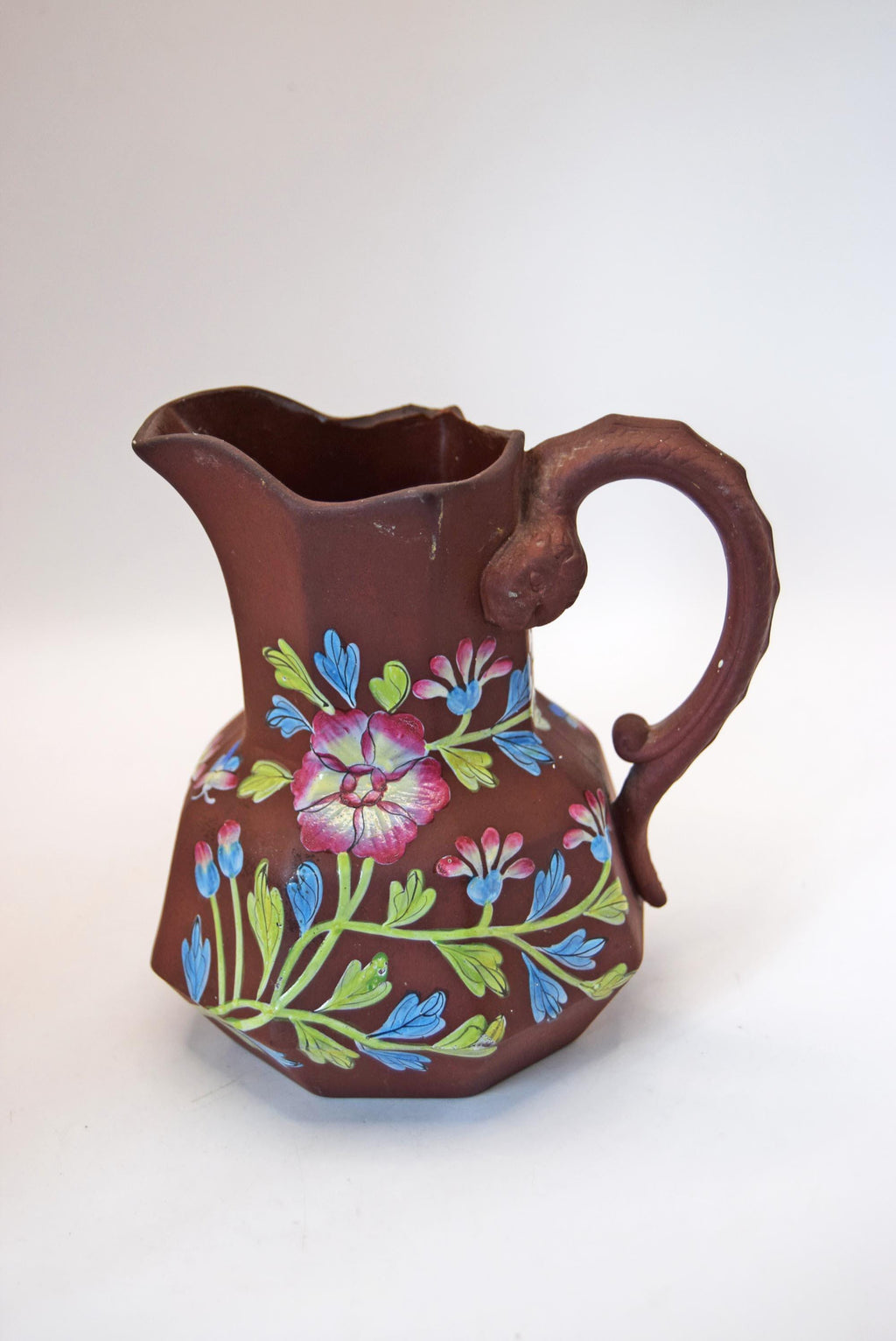 Very Rare 1820 Antique Spode Rosso Antico Redware Hydra Jug Design 3339