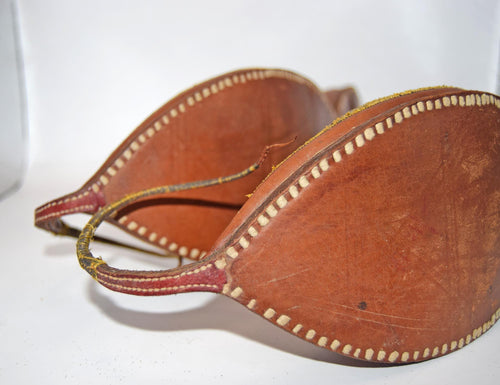 Antique Leather Mughal Raj Ottoman Moorish Shoes |Salma Sitari c1880s | Handsewn