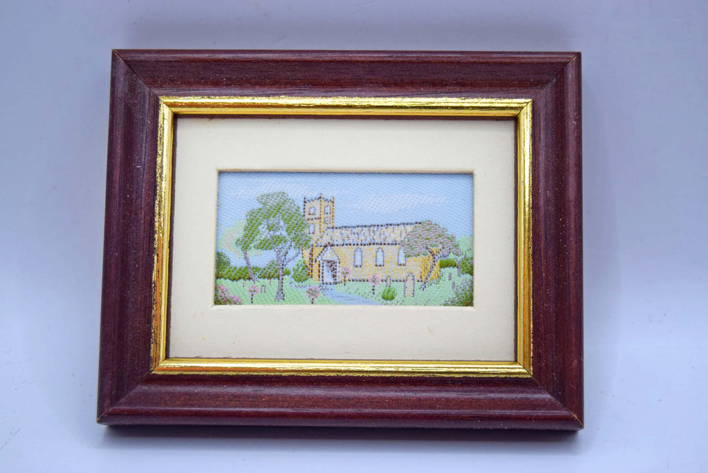 RARE Vintage Miniatures Stevengraph Framed Silk Woven Embroidered