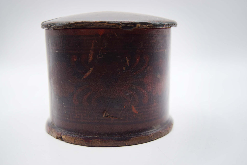 Antique Victorian Papier-MÃ¢chÃ© Box Floral motifs Cufflink Trinket Jewelry box