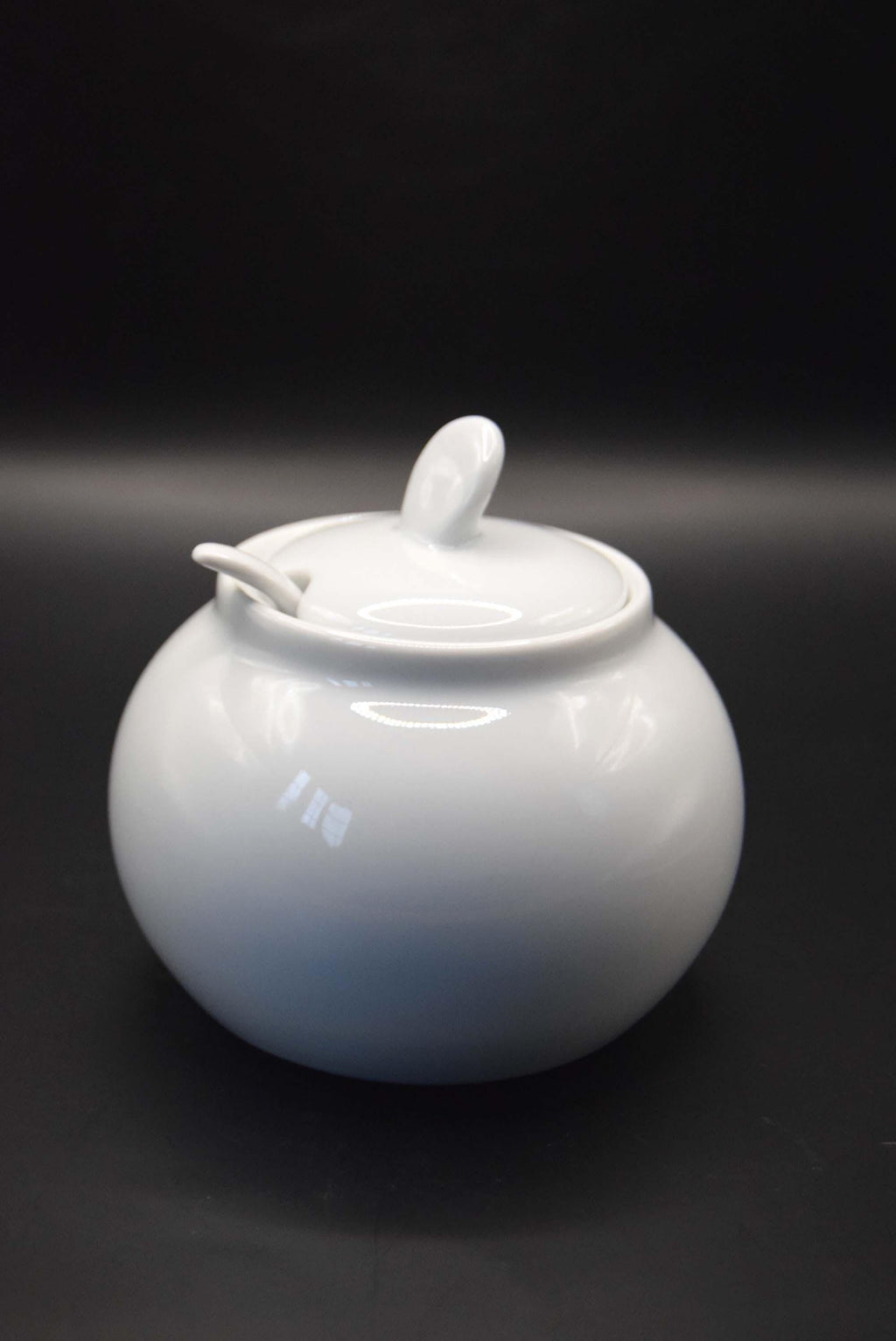 Rare Vintage Crabtree & Evelyn Bone China Jam Preserve Pot with Spoon