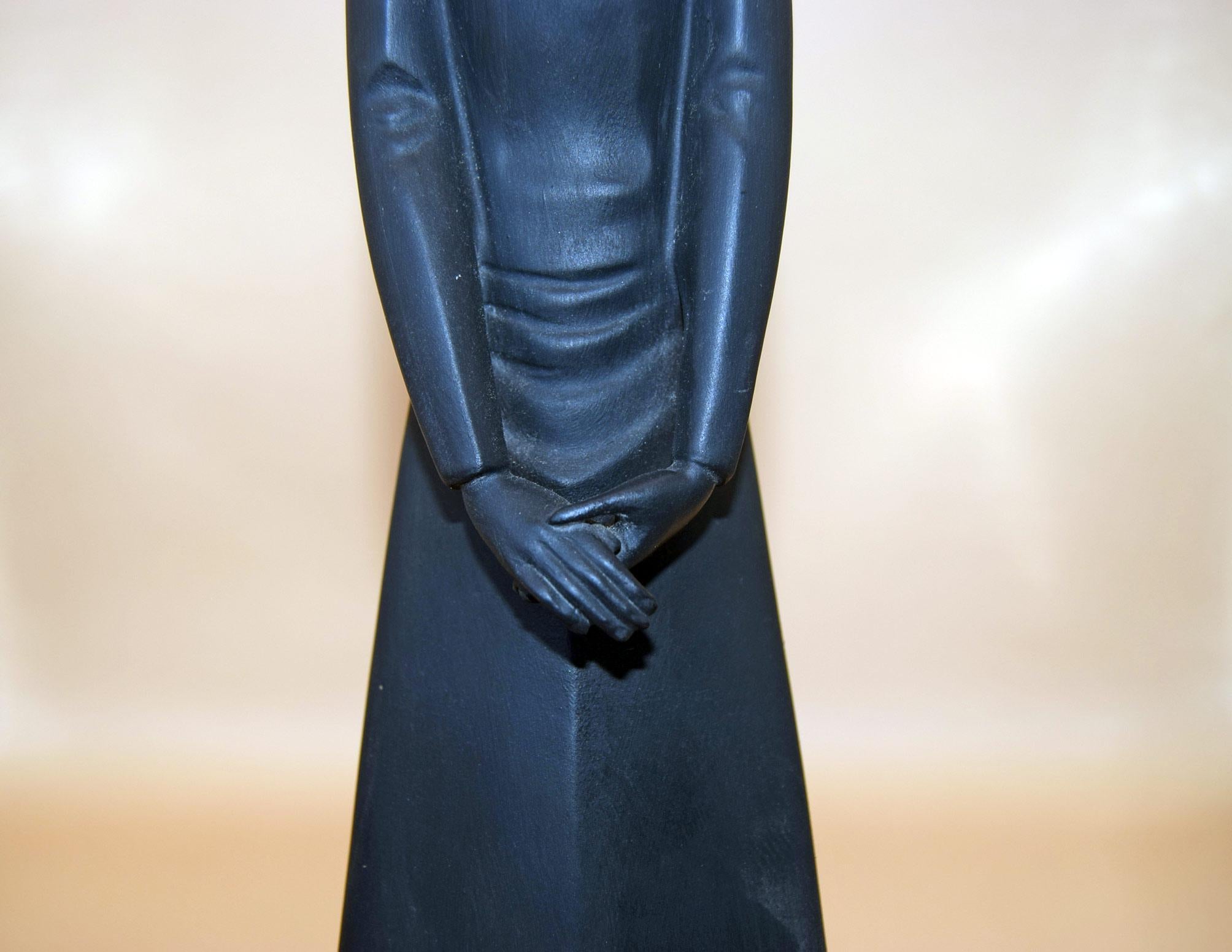 Royal Doulton Black Basalt 'Contemplation' Figurine (HN 2241) - 1981
