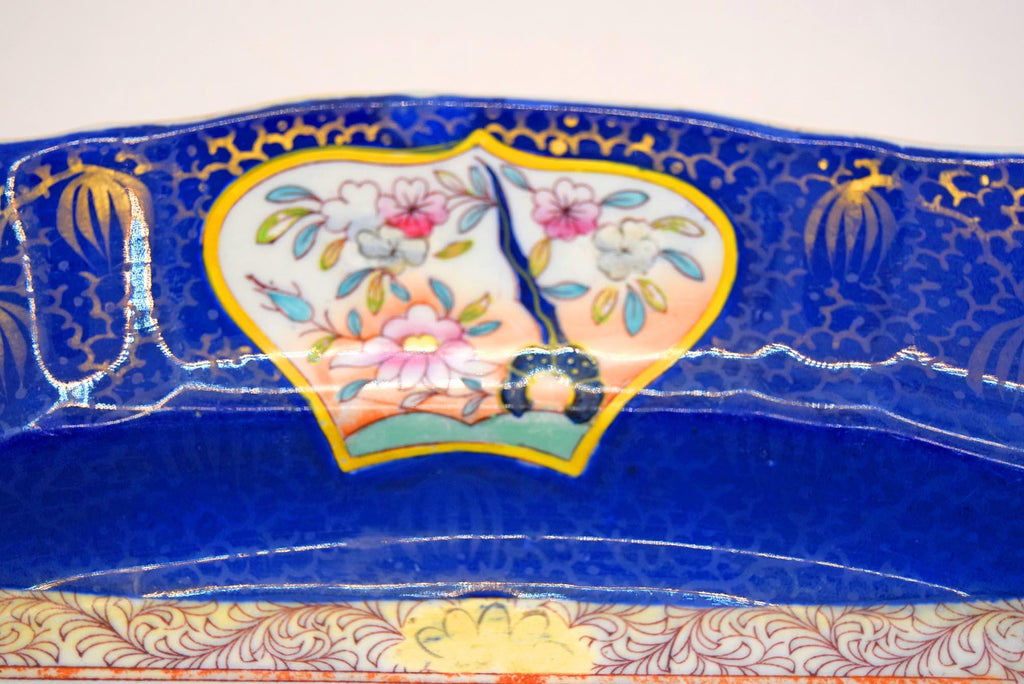 Rare Mason's Ashworth Ironstone Platter: 14" Imari Style Cobalt Blue Charger