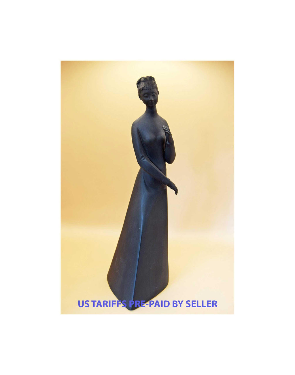Royal Doulton Black Basalt 'Sympathy' Figurine (HN 2838) - 1979 Excellent unmarked condition.