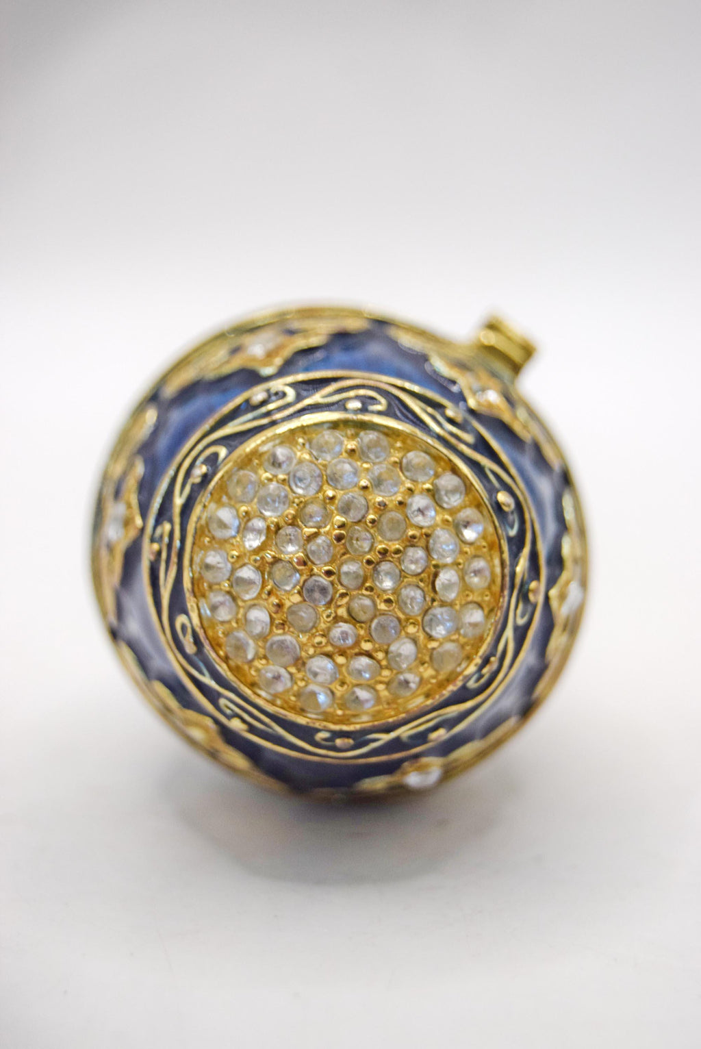 Vintage Enamelled Faberge Style Jewelled Egg Pot. Galaxy from the Atlas Collection
