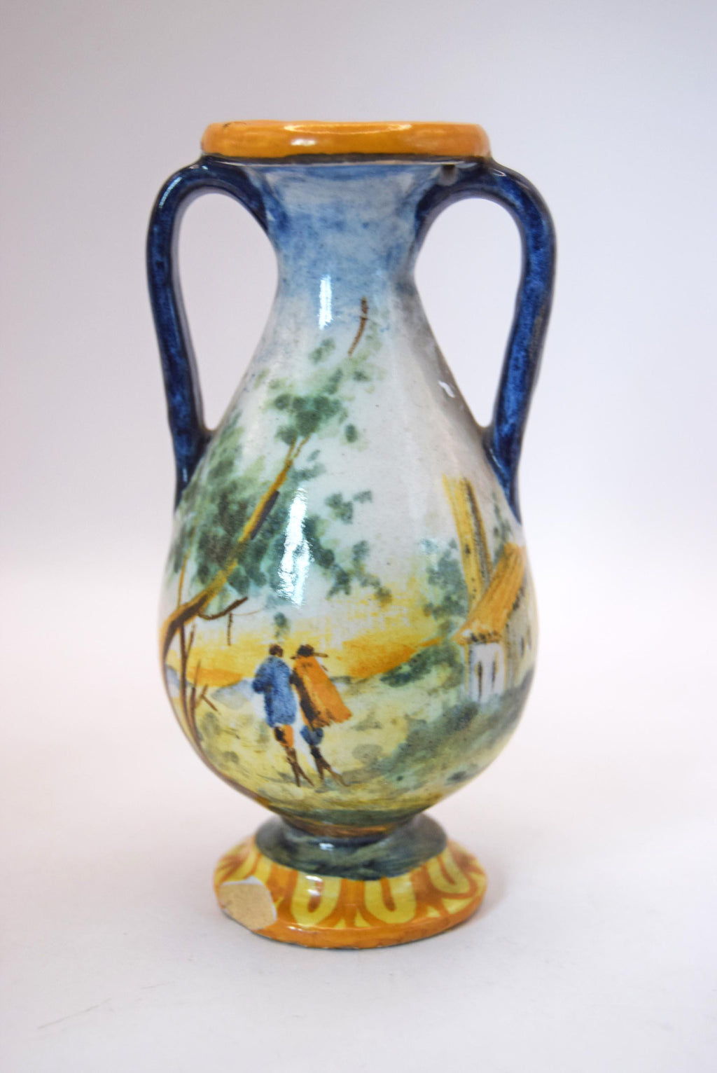 Rare Italian Miniature Earthenware Amphora Vase 19th Century