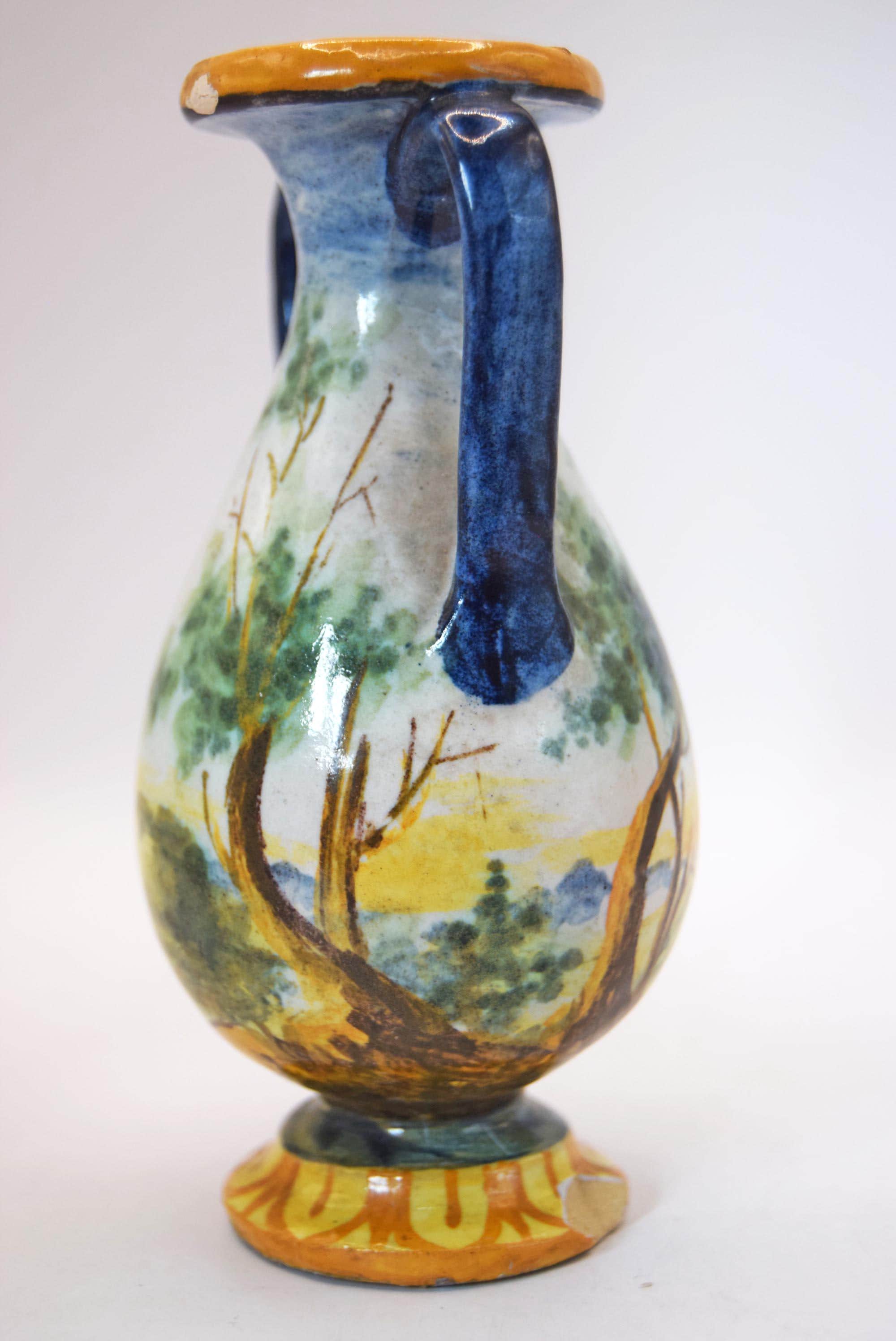 Rare Italian Miniature Earthenware Amphora Vase 19th Century