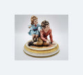 Vintage Capodimonte By Bruno Merli Porcelain - Italian Figurine - Boy With Girl 1950