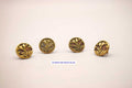 Set of 4 Victorian Gold Tone Metal Buttons | Fastenings | Sewing supplies