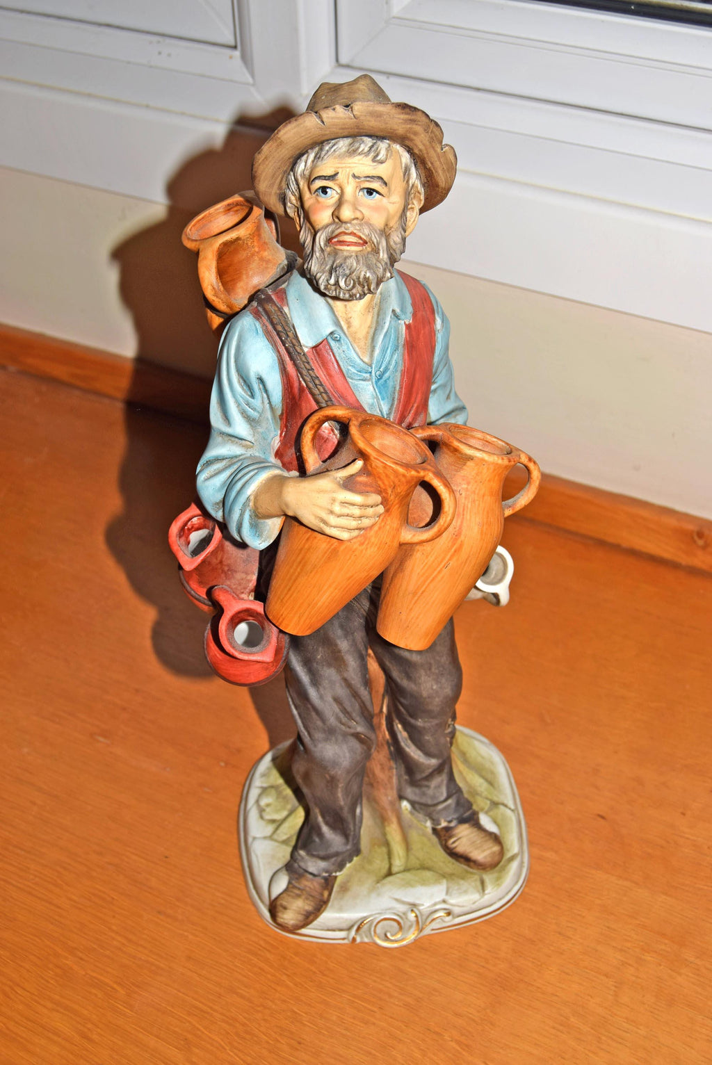 RARE Large bisque figurine of Old Man Pedlar Wine Seller by Ardalt Lenwile