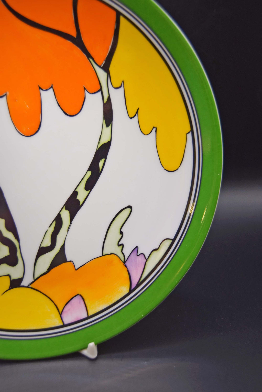 Clarice Cliff Honolulu Plate, Wedgwood Bone China, Art Deco Decor