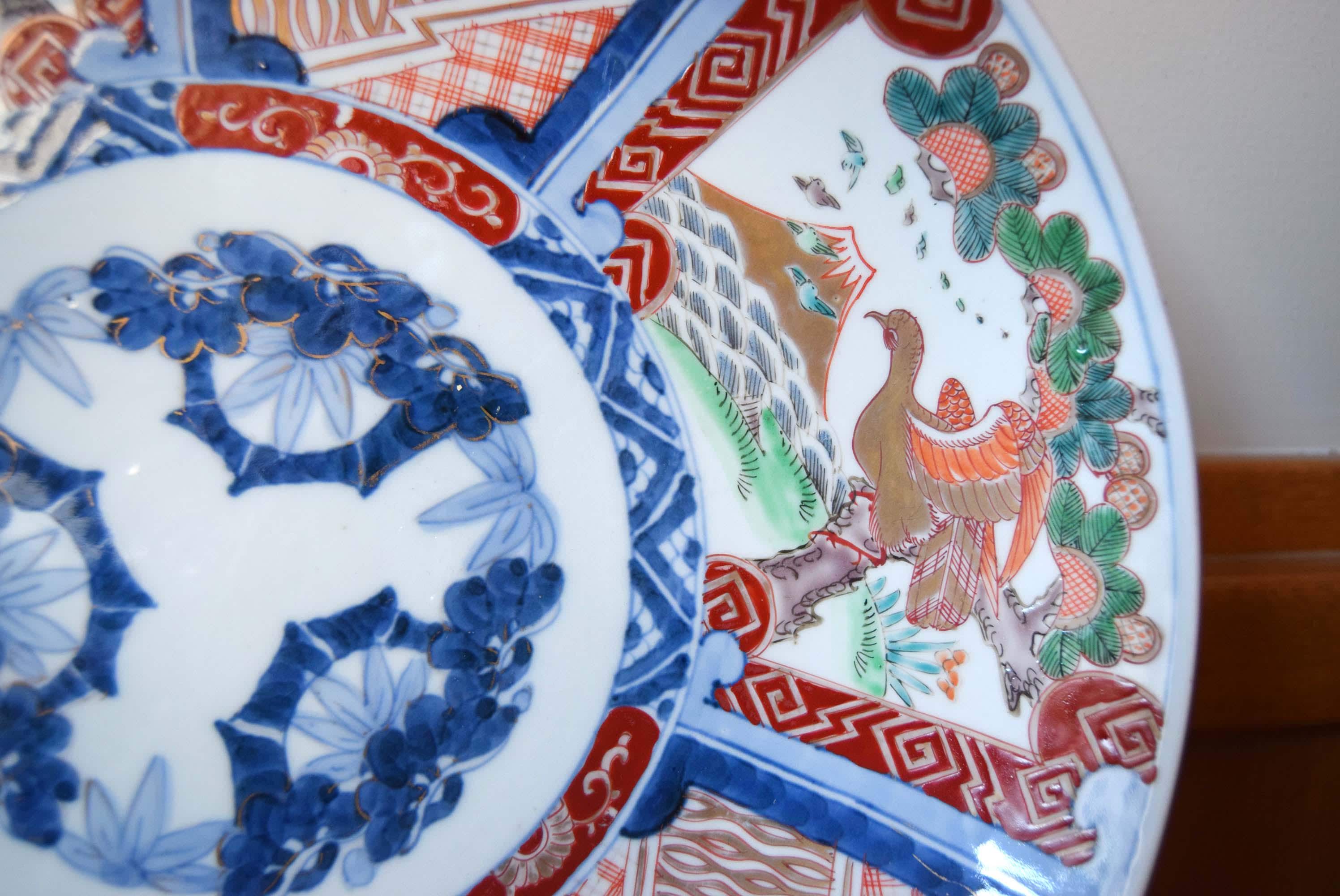 Large 14.5" Antique Japanese Imari Charger – Pristine Meiji Period (1868-1912)