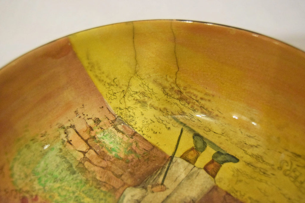 Antique Royal Doulton Bowl ' Gaffers' D 4210 c1920
