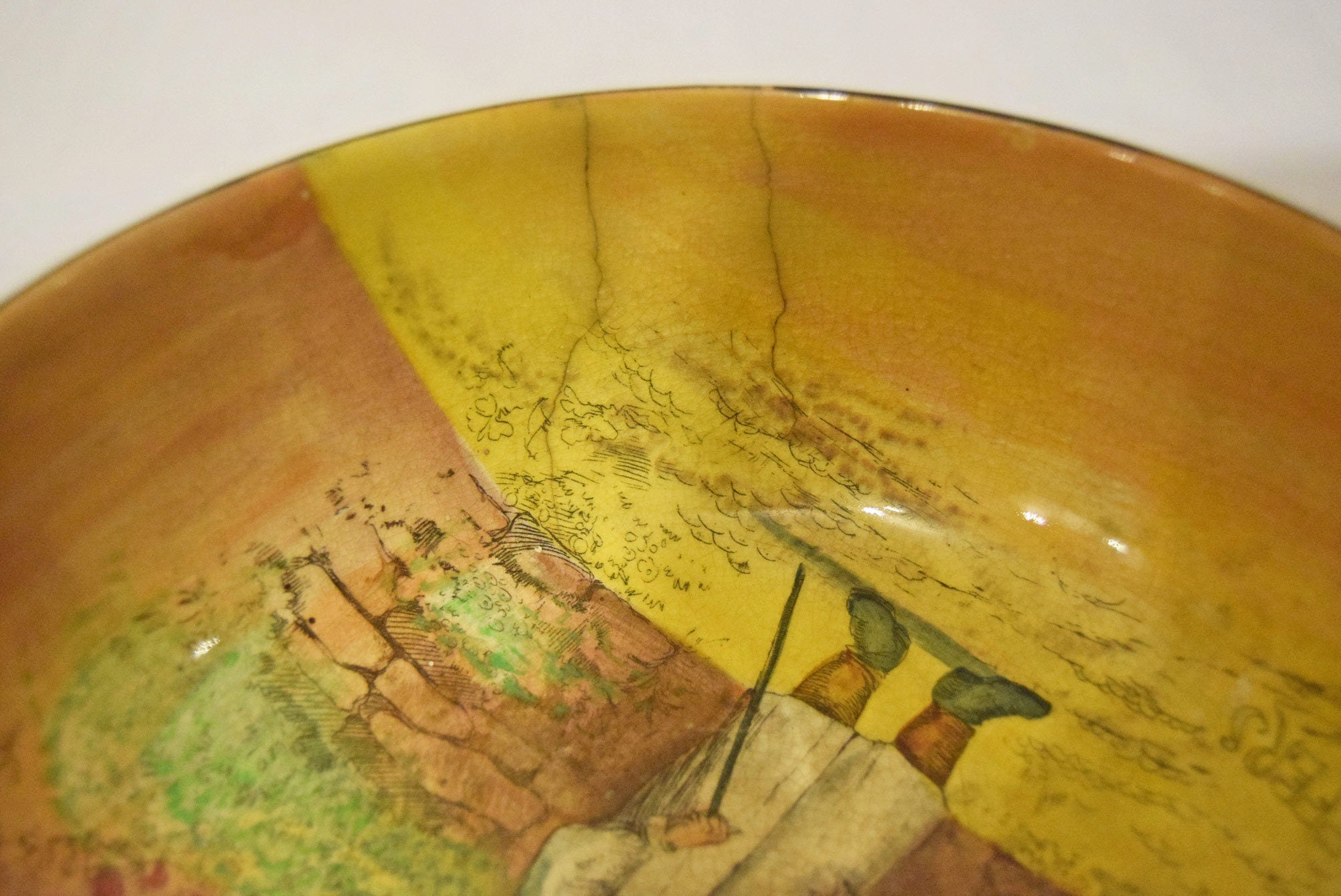 Antique Royal Doulton Bowl ' Gaffers' D 4210 c1920