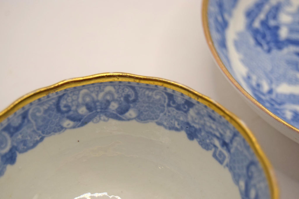 Antique Miles Mason English Porcelain Brosley Pattern Tea Bowl & Saucer 1810