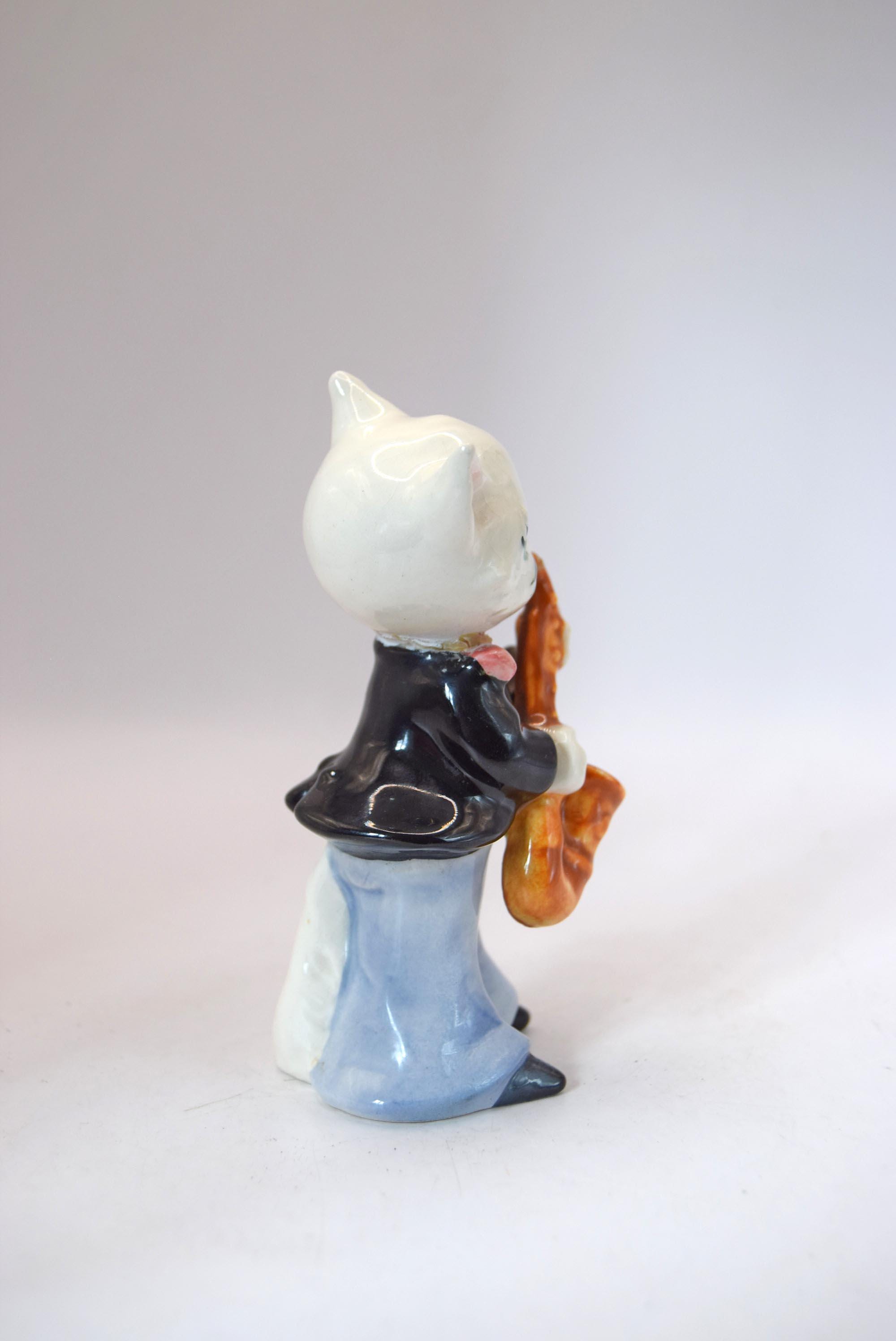 RARE FIND | Goebel Humorous Cats | Cat with saxaphone | Albert Staehle 1960s