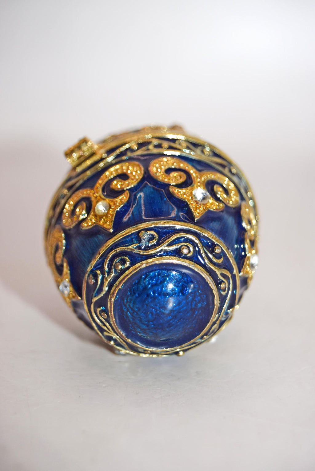 Vintage Enamelled Faberge Style Jewelled Egg Pot. Galaxy from the Atlas Collection
