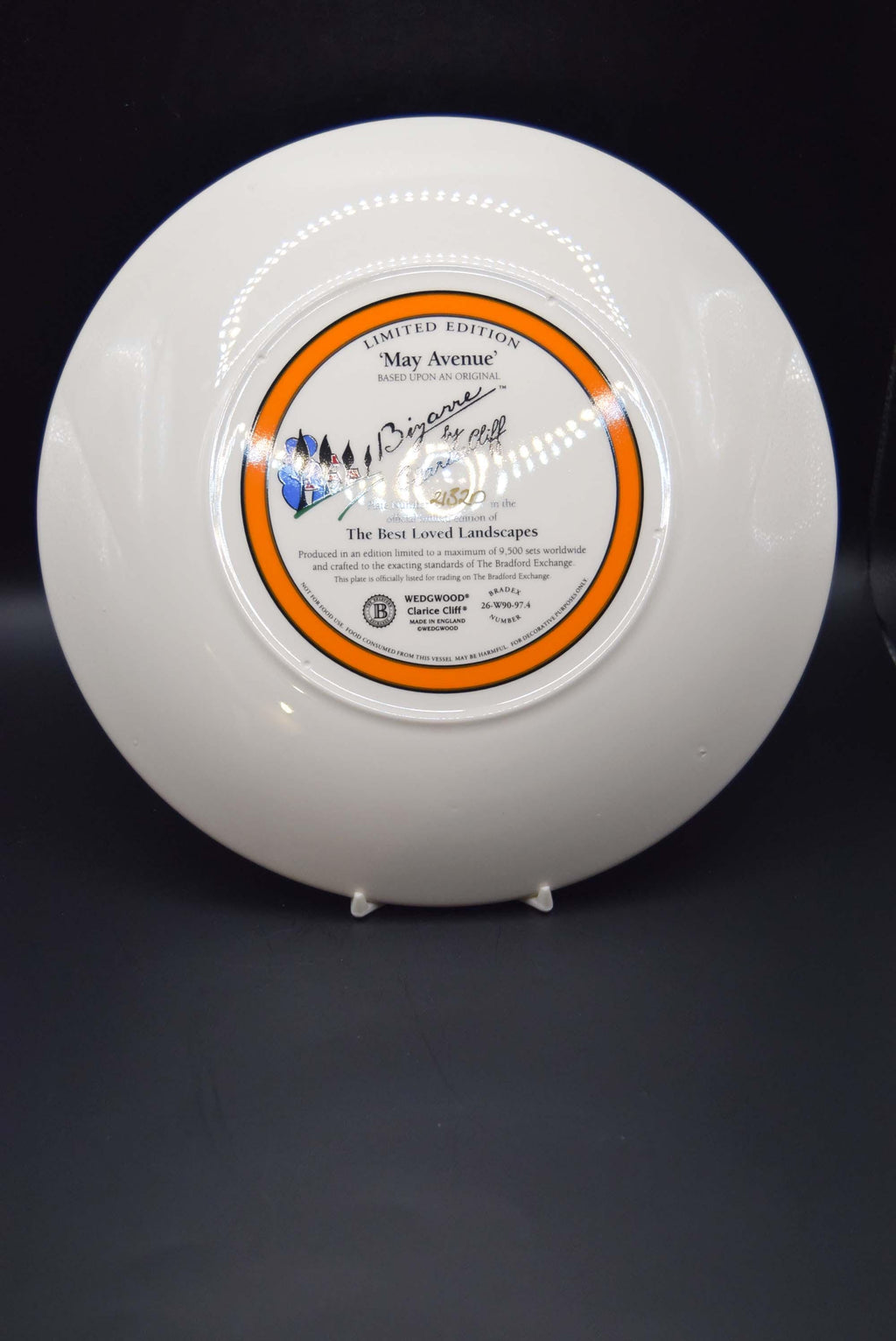 Clarice Cliff 'May Avenue' 10" Decorative Plate. Wedgwood Limited Edition. Art Deco