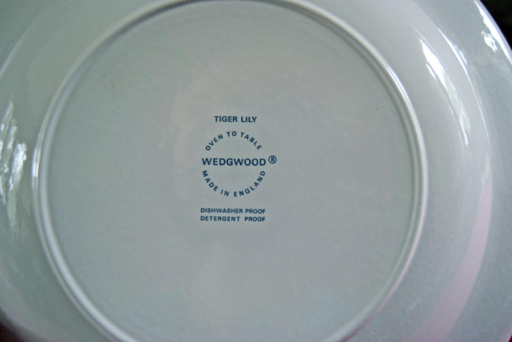 4 x  Wedgwood  Tiger Lily  O.T.T.  Dinner Plates - 91300G  discontinued pattern.  c1970s