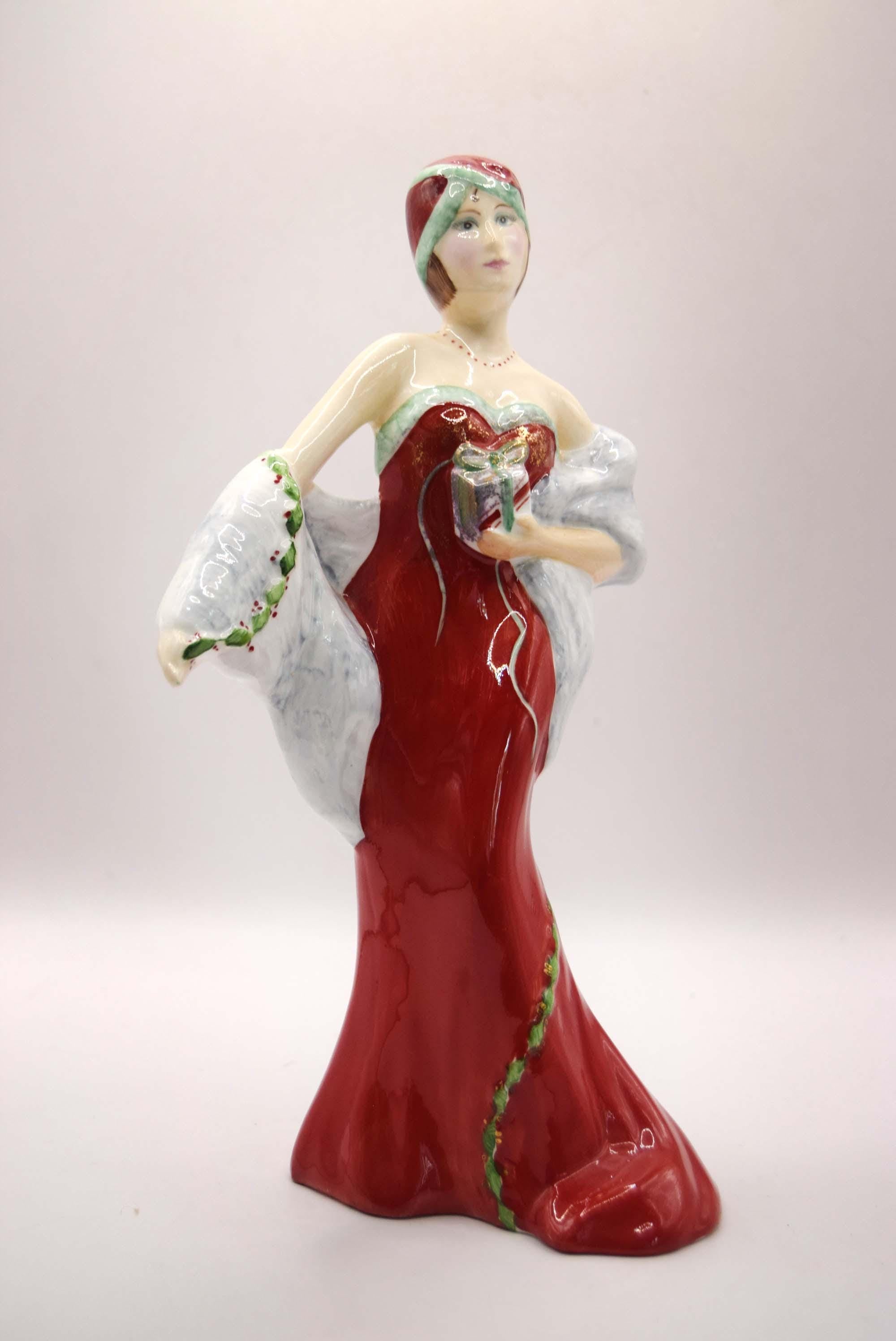 Vintage "Serenade" Fine Bone China Figurine - Made in England - Lady in Red