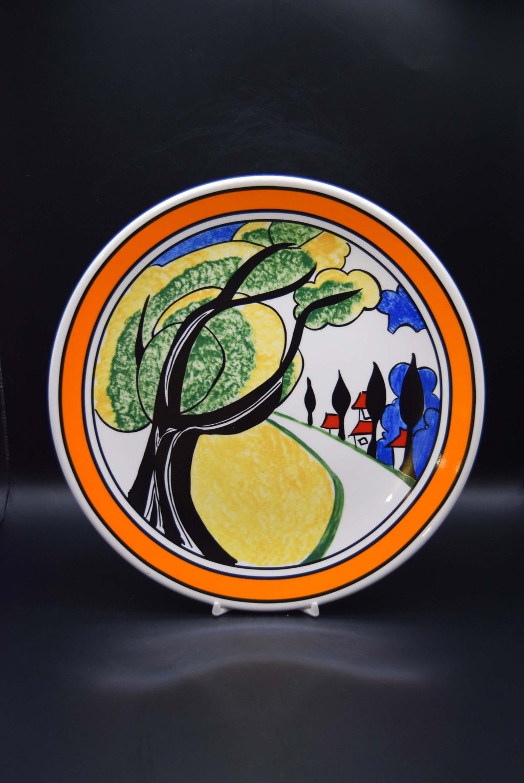 Clarice Cliff 'May Avenue' 10" Decorative Plate. Wedgwood Limited Edition. Art Deco