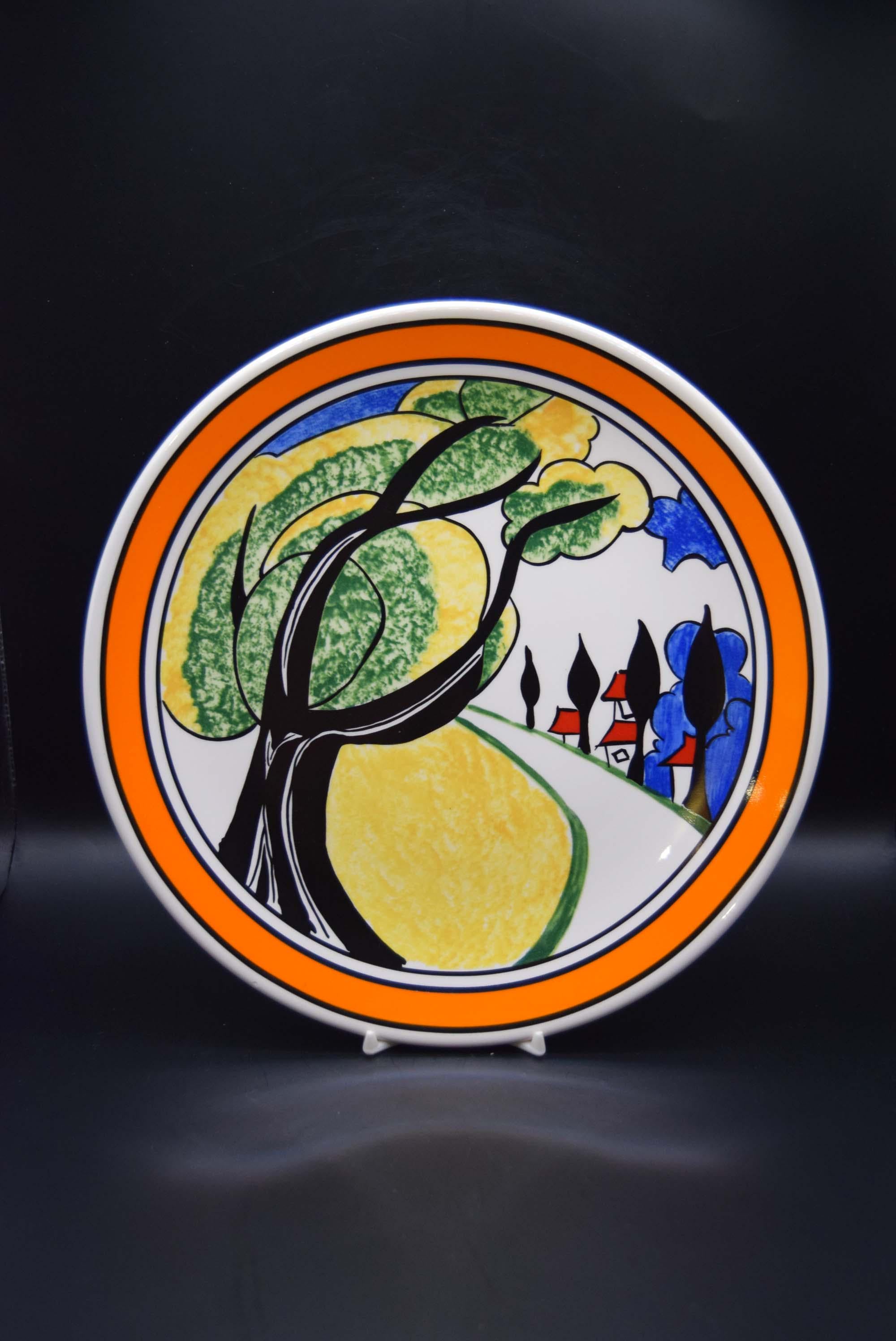 Clarice Cliff 'May Avenue' 10" Decorative Plate. Wedgwood Limited Edition. Art Deco