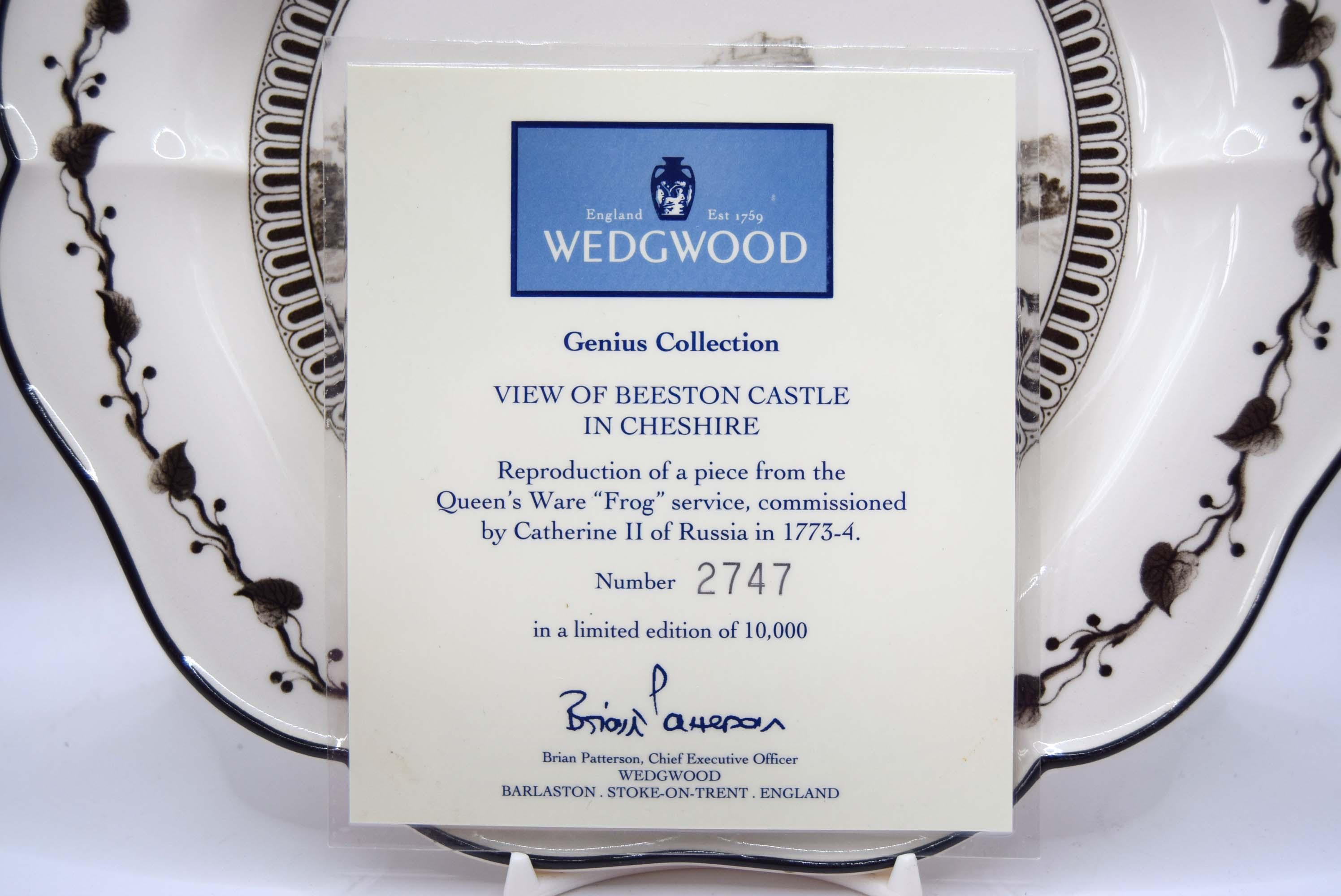 Rare Wedgwood Genius Collection "Frog" Service Plate - Beeston Castle 9"