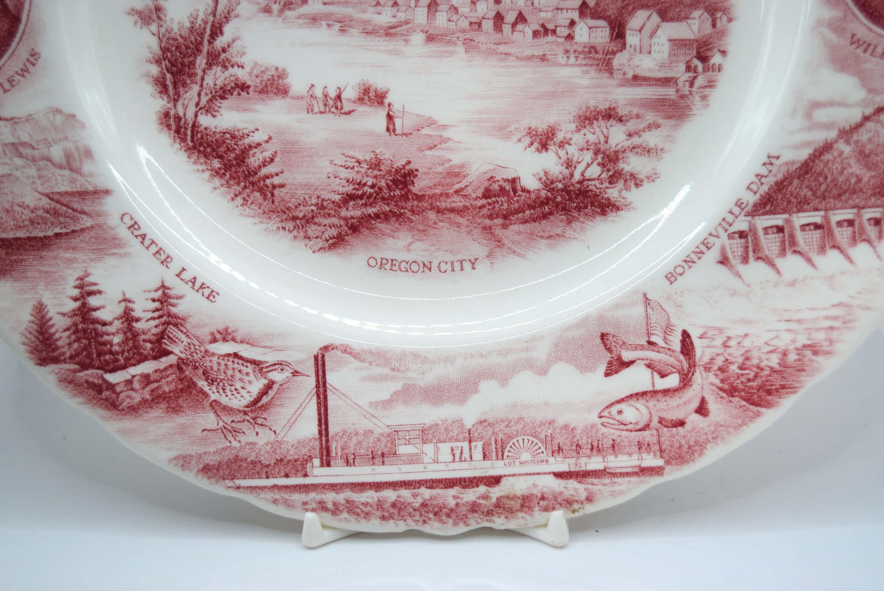 Vintage Johnson Bros., England 'The Oregon Plate' by Meier & Frank 10.75"