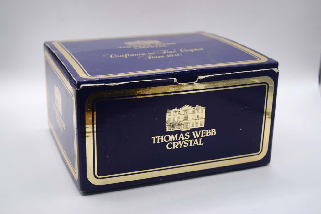 Vintage Thomas Webb Cut Crystal Perfume Atomizer - Original Box - Stourbridge, England.