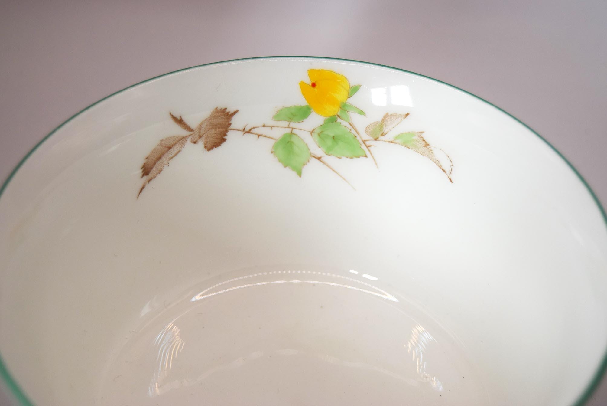 Very Rare Art Deco Shelley Yellow Roses Sugar Small Bowl c1930s
