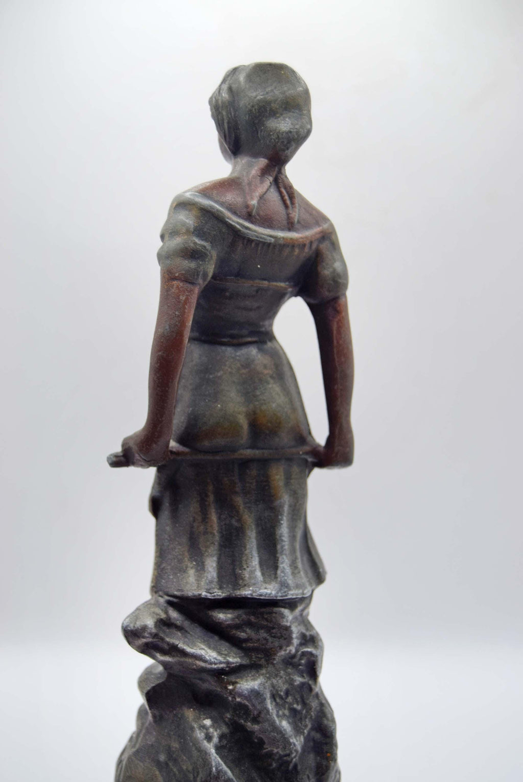 Late 19thC 'Pecheuse' French Spelter Figurine - Fisherwoman - 11.5"