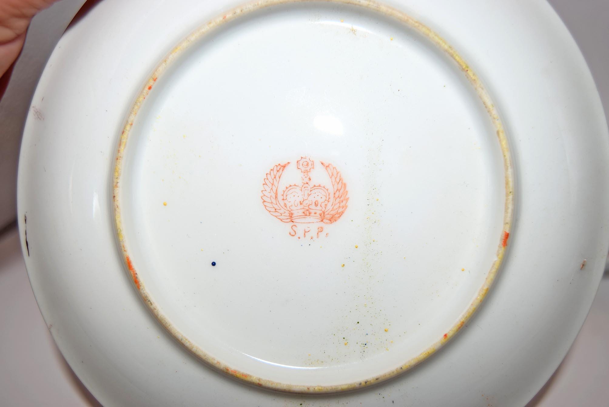 3 x Antique Japanese Satsuma Moriage Saucers 14cms - Taisho period 1940s