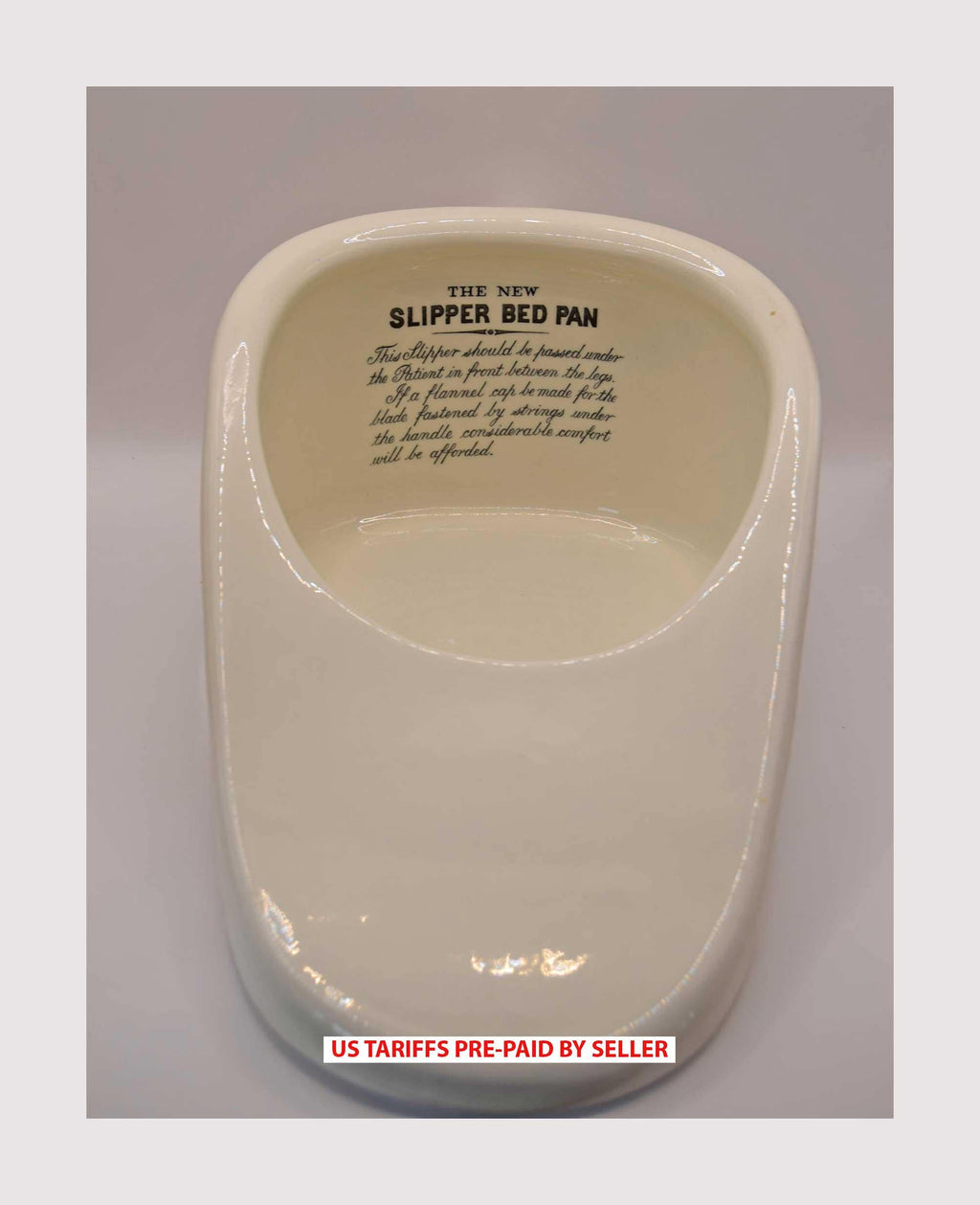 Antique 1920's ceramic bed pan/garden planter The New Slipper