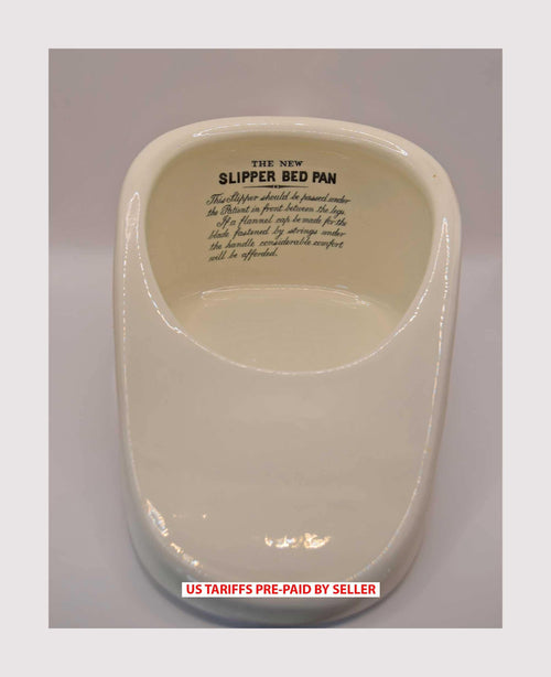Antique 1920's ceramic bed pan/garden planter The New Slipper