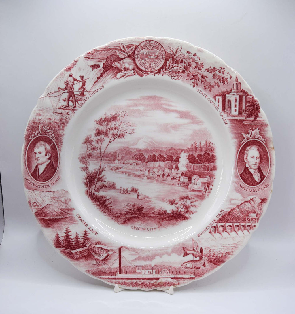 Vintage Johnson Bros., England 'The Oregon Plate' by Meier & Frank 10.75"
