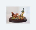 Border Fine Arts Figurine Baby Squirrel and Baby Blue Tit | 1991 | Mint Condition |