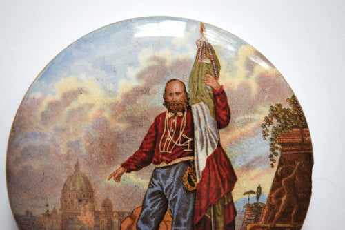 Antique Victorian Prattware Pot and Lid â€“ Giuseppe Garibaldi â€“ F. R. Pratt & Co. Fenton â€“ c1864